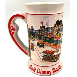 Vintage Walt Disney World Main Street USA Stein Ceramarte Brazil